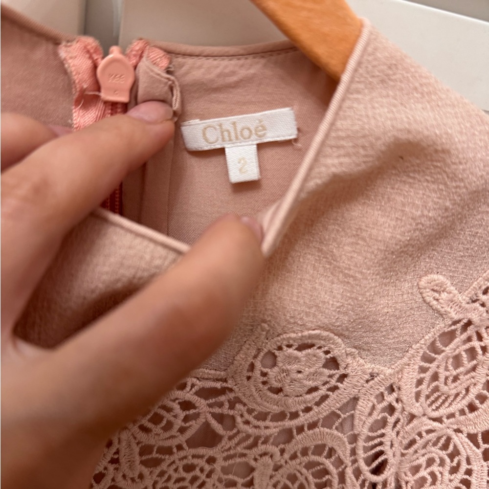 Chloe couture dress with guipure embroidery - Picture 5 of 14